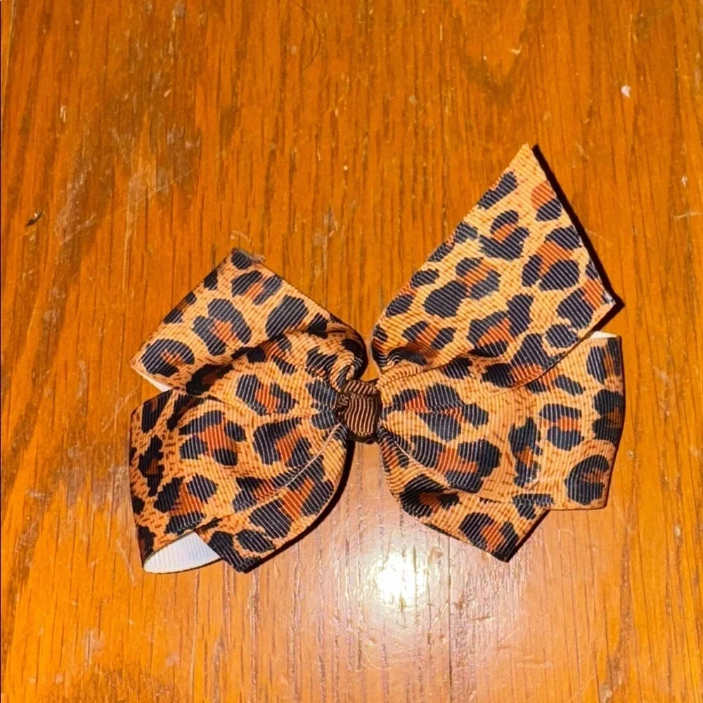 Leopard Print Hair Bow jojo Siwa cheetah girls theme party Halloween